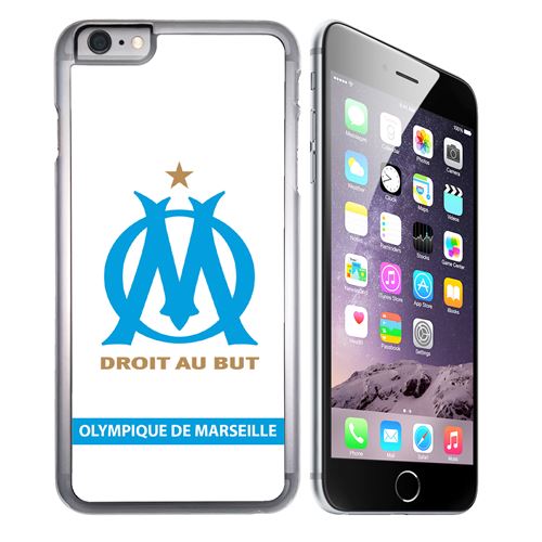 Coque pour iPhone 7 PLUS logo om marseille blanc