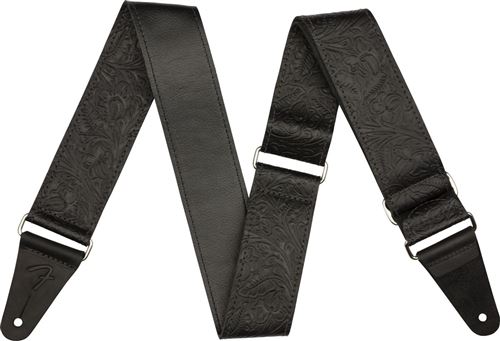 Fender Tooled Leather Guitar Strap sangle guitare noire 2 pouces