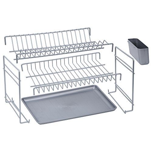 Sauvic égouttoir a vaisselle plastifié démontable - gris 89025