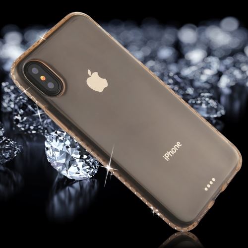 iPhone X Coque Protection TPU Doré diamant ALS48287