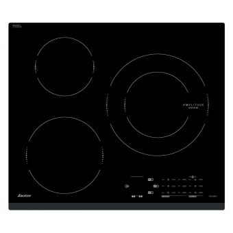 Sauter SPI4362B - Table de cuisson à induction - 3 plaques de cuisson - Niche - largeur : 56 cm - profondeur : 49 cm - avec garniture avant en acier inoxydable - noir - 1