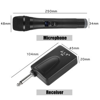 Noir-Système de microphone sans fil VHF professionnel, 4 canaux