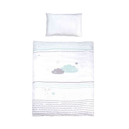 Lot de 2 pièces collection 'Happy Cloud' Roba - Taie d'oreiller et housse de couette