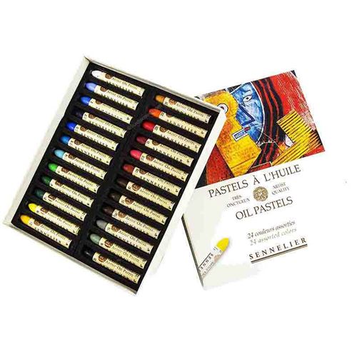 Boîte pastels à l'huile 24 couleurs universelles