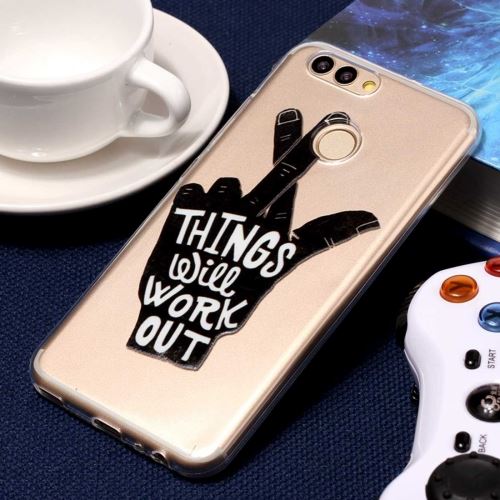 Huawei Nova 2 Coque Protection TPU doigt croisé Main ALS53647