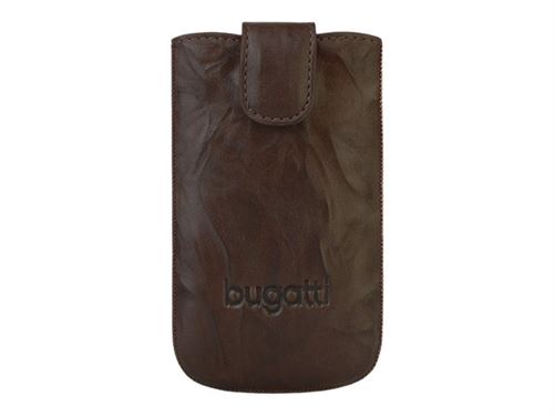 Bugatti SlimCase Unique Size ML - Étui pour téléphone portable - cuir véritable - tabac - pour Apple iPhone 5