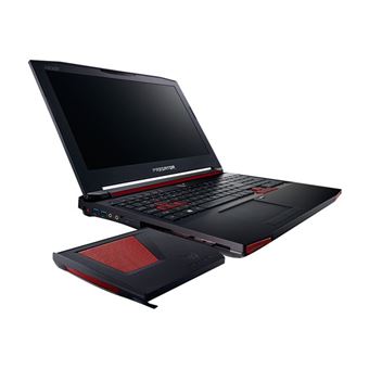 Acer Predator 15 G9-591-7029 - Intel Core i7 - 6700HQ / jusqu'à 3.5 GHz - Win 10 Familiale 64 bits - GF GTX 980M - 8 Go RAM - 128 Go SSD x 2 + 1 To HDD - DVD SuperMulti - 15.6" IPS 1920 x 1080 (Full HD) - Gigabit Ethernet - Wi-Fi 5 - noir - clavier : Fra - 1