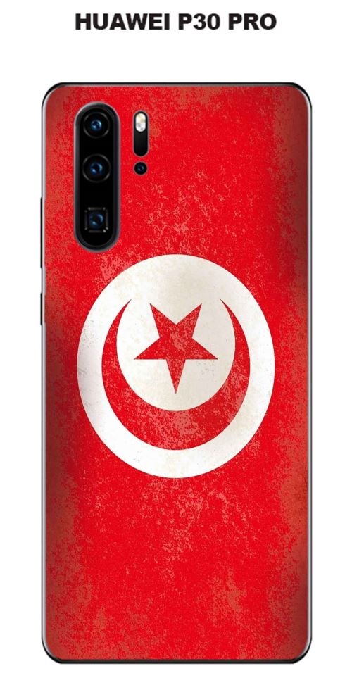 Coque Drapeau Tunisie vintage pour Huawei P30 PRO