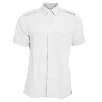 Kustom Kit - Chemise de pilote à manches courtes - Homme (L/XL) (Blanc) - UTBC3232 - 1