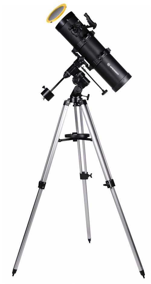 BRESSER Spica 130/650 EQ3 - parab. Télescope Newton Carbon design avec Adaptateur pour Smartphone
