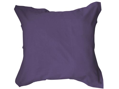 Taie oreiller 100% coton 57 fils coloris deep purple 75x75