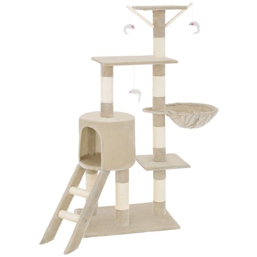 Meilleurs prix pour TecTake Arbre à chat DOMINIQUE 142 cm - beige