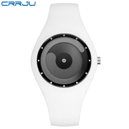 Montre Homme Femme Sport Quartz #2136 Blanc+Gris