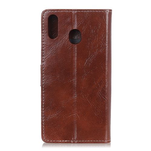 Etui en PU crazy horse marron pour votre Samsung Galaxy A40