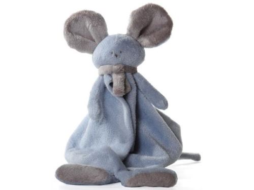 Dimpel - Mona souris doudou - bleu et beige-gris