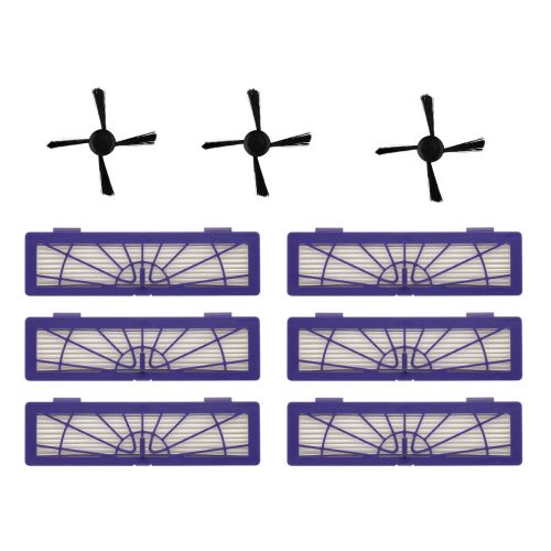 Filtre 6PC + 3PC brosses latérales remplacement pour Neato Botvac 70e 75 80 85