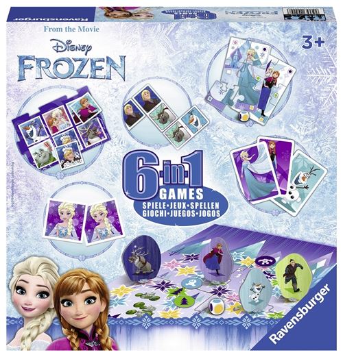 Reine Des Neiges - Jeu De Société - Coffret 6 Jeux