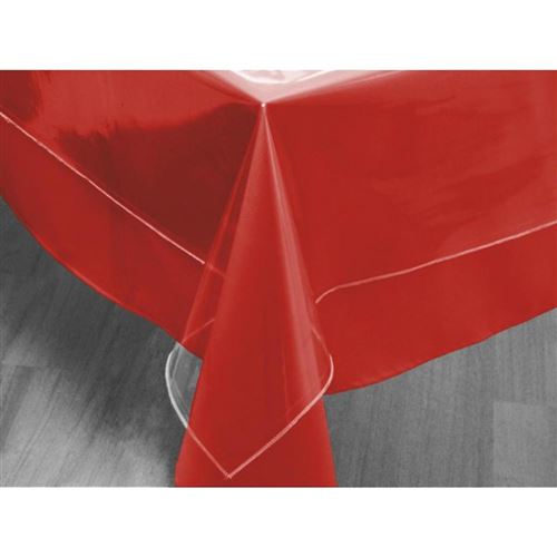 Toile cirée de protection rectangulaire transparente - 140 x 200 cm - Linge imperméable