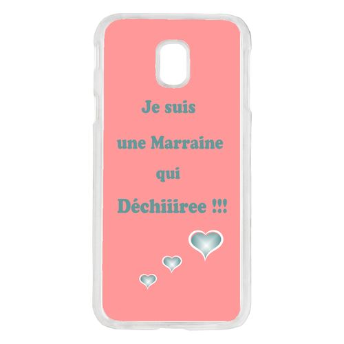 Coque Marraine Vieux Rose Et Bleu Compatible Galaxy J5 2017 Transparent