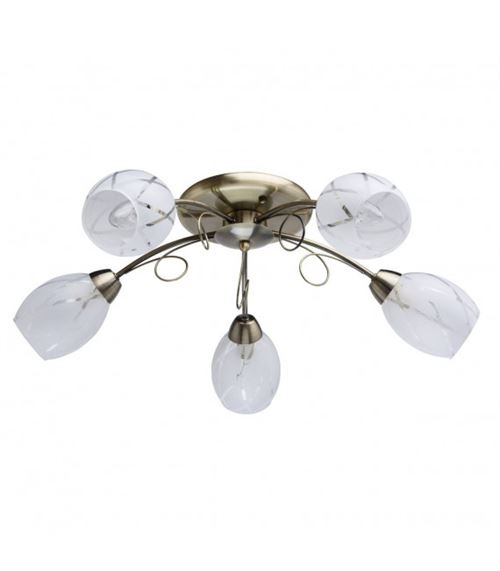 Plafonnier Doré Megapolis 5 ampoules 24 Cm