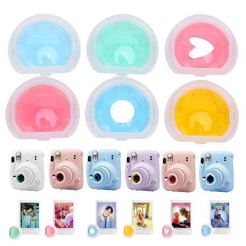 Polaroid Instax Mini Filtres Instax Mini Filtres Couleur Pour Fujifilm Instax Mini 12 - Set 6 Pièces (Jaune, Vert, Bleu, Rose) - Accessoire Photo Filtre Couleur Instantané Set Filtres Jaune Rouge Bleu Vert