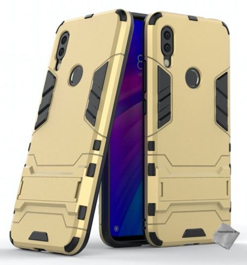 Housse etui coque rigide anti choc pour Xiaomi Redmi 7 avec film ecran - OR