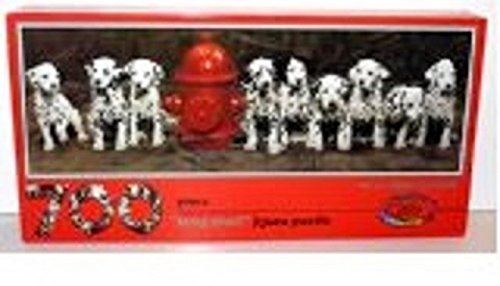 Weve Been Spotted 700 Piece Long Shot Jigsaw Puzzle of Dalmatians and Fire Hydrant