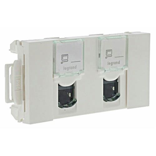 Prise murale RJ45 Cat6 LEGRAND 45X135 STP double