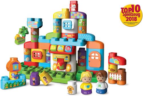 Vtech 80–604904 BLA-BLA Blocks – Alphabet Maison de frein de Construction Jouet de Construction Version allemande
