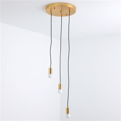 Paris Prix - Suspension Design En M&eacute;tal pladon 120cm Or