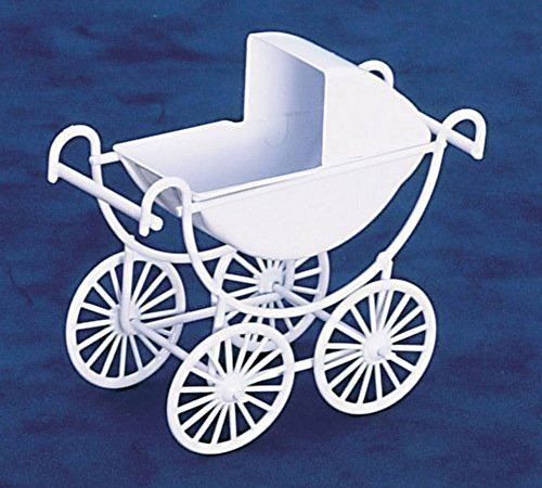 Dollhouse Miniature Metal Baby carriage