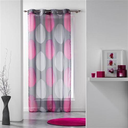 Panneau a oeillets 140 x 280 cm voile imprime transfert tempo Fuchsia