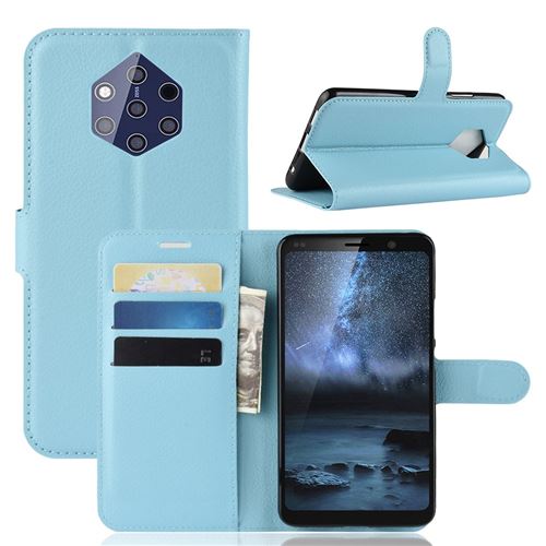 Etui en PU bleu clair pour votre Nokia 9 PureView