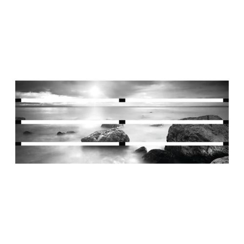 Tableau Deco Ajoure 35x90 Paysage Mer Noir Et Blanc Achat