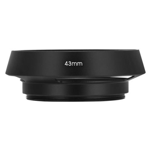 Alliage d'aluminium universel creux protecteur d'objectif de capot de pare-soleil pour pare-soleil (43mm)