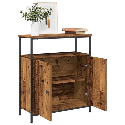 Vidaxl Buffet Vieux Bois 70X30x80 Cm - Image 3