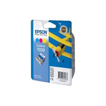 Epson T0390 - Couleur (cyan, magenta, jaune) - original - blister - cartouche d'encre - pour Stylus C41SX, C41UX, C43SX, C43UX, C45, CX1500, CX1500v - 1