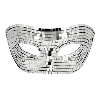 masque loup facettes disco argent adulte - boland 00198 - 1