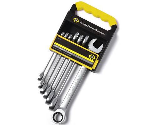 CK Tools T4344M7ST Ratchet Spanner Set Metric 7 Pieces