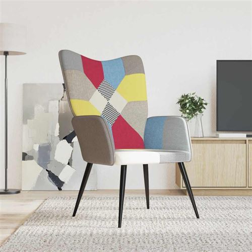 Vidaxl Chaise De Relaxation - Patchwork Tissu - Image 3