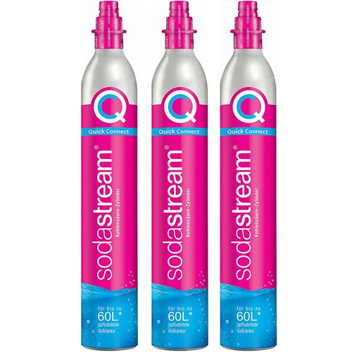 Non Communiqué Multicouleur Lot De 3 Cylindres De Gaz Co2 60L Quick Connect Pour Machine À Gazéifier Sodastream 3 X Cylindre Quick Connect