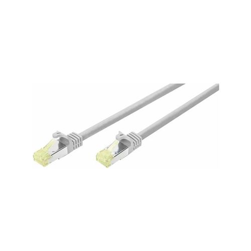 DIGITUS - Cordon de raccordement - RJ-45 (M) pour RJ-45 (M) - 7 m - SFTP - CAT 6a - démarré, sans halogène, moulé, sans crochet - gris