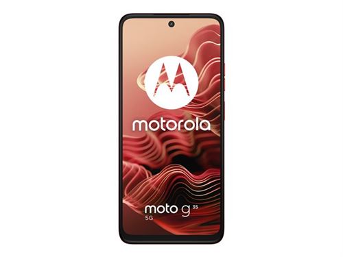 Motorola Moto G35 - 5G smartphone - double SIM - RAM 4 Go / Mémoire interne 128 Go - microSD slot - Écran LCD - 6.72 - 2400 x 1080 pixels (120 Hz) - 2x caméras arrière 50 MP, 8 MP - front camera 16 MP - rouge goyave
