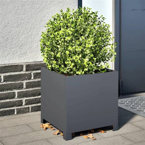 vidaXL - Jardinière - 40x40x40 cm - Gris - Set de 2 - Image 2