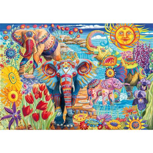 Non Communiqué Puzzle Compact 500 Pièces : Le Carnaval Des Éléphants