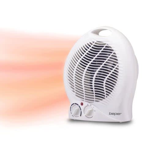 Chauffage soufflant BEPER P203TER201 2000W Câble Electrique Thermostat Réglable Convection Blanc