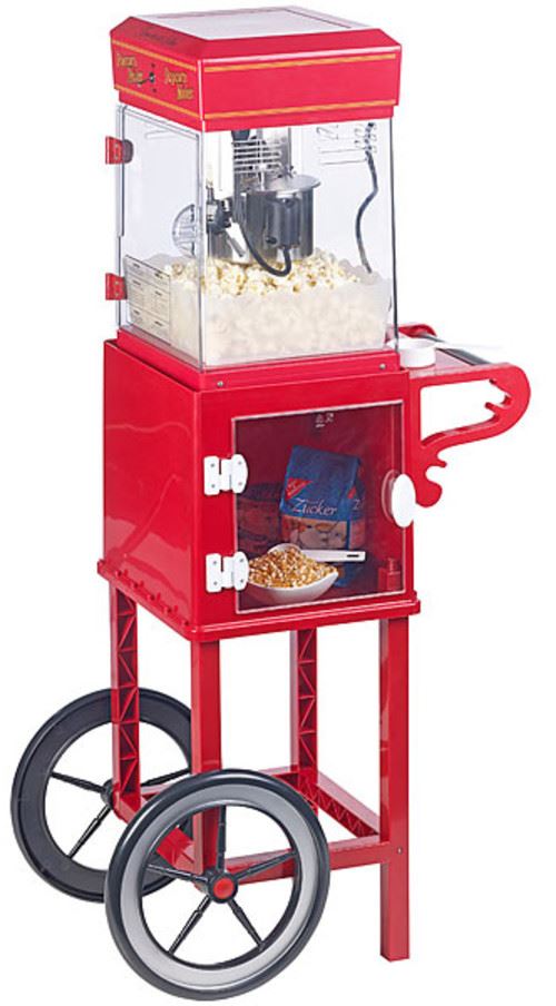 Machine &agrave; pop-corn Cin&eacute;ma - Avec chariot r&eacute;tro [Rosenstein & S&ouml;hne]
