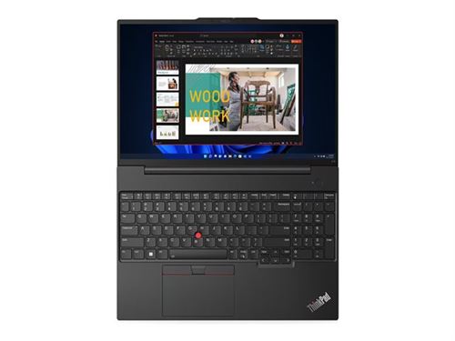 Lenovo ThinkPad E16 Gen 1 21JN - Intel Core i5 - 1335U / jusqu'à 4.6 GHz - Win 11 Pro - Carte graphique Intel Iris Xe - 8 Go RAM - 256 Go SSD TCG Opal Encryption 2, NVMe - 16" IPS 1920 x 1200 - Gigabit Ethernet - Wi-Fi 6 - noir graphite - clavier : Fran�