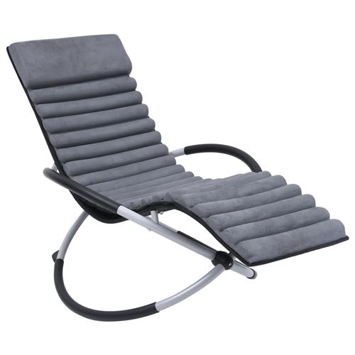 vidaXL Coussin de chaise longue Gris Daim