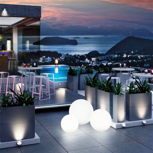 Lampe LED Design Sphère Ø 40 cm restaurant bar jardin extérieur